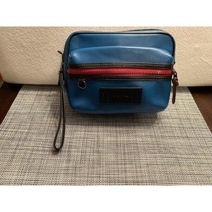 Coach Colorblock Leather Terrain Travel Organizer Pouch With Strap